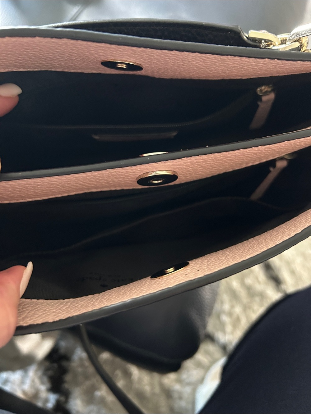 KATE SPADE Black Pebbled Leather purse w/ removable/adjustable straps - Picture 9 of 9